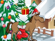 Лошадка собирает подарки